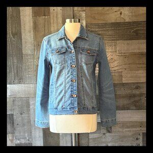 Cavalini distressed jean jacket medium Supreme Court Judgle Ruth Bader Ginsburg